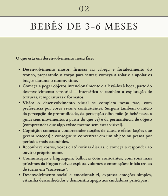 Página de abertura de uma fase do desenvolvimento